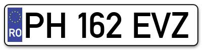 Placuta inmatriculare numar auto  PH-162-EVZ, PH 162 EVZ, PH162EVZ