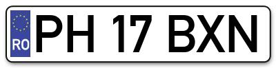 Placuta inmatriculare numar auto  PH-17-BXN, PH 17 BXN, PH17BXN