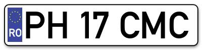 Placuta inmatriculare numar auto  PH-17-CMC, PH 17 CMC, PH17CMC