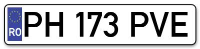 Placuta inmatriculare numar auto  PH-173-PVE, PH 173 PVE, PH173PVE