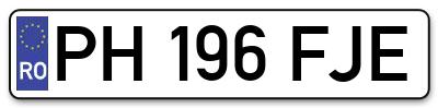 Placuta inmatriculare numar auto  PH-196-FJE, PH 196 FJE, PH196FJE
