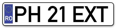 Placuta inmatriculare numar auto  PH-21-EXT, PH 21 EXT, PH21EXT