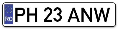 Placuta inmatriculare numar auto  PH-23-ANW, PH 23 ANW, PH23ANW