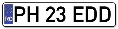 Placuta inmatriculare numar auto  PH-23-EDD, PH 23 EDD, PH23EDD