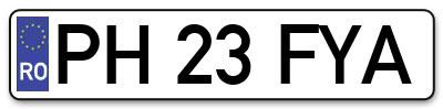 Placuta inmatriculare numar auto  PH-23-FYA, PH 23 FYA, PH23FYA