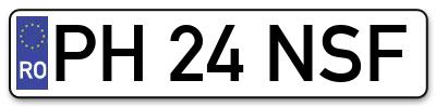 Placuta inmatriculare numar auto  PH-24-NSF, PH 24 NSF, PH24NSF