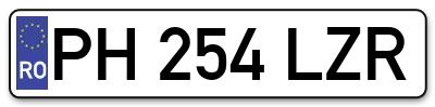 Placuta inmatriculare numar auto  PH-254-LZR, PH 254 LZR, PH254LZR