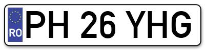 Placuta inmatriculare numar auto  PH-26-YHG, PH 26 YHG, PH26YHG