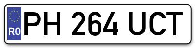 Placuta inmatriculare numar auto  PH-264-UCT, PH 264 UCT, PH264UCT