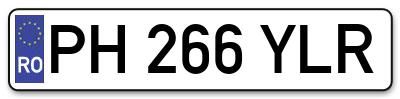 Placuta inmatriculare numar auto  PH-266-YLR, PH 266 YLR, PH266YLR