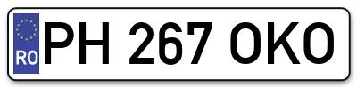 Placuta inmatriculare numar auto  PH-267-OKO, PH 267 OKO, PH267OKO