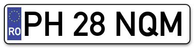 Placuta inmatriculare numar auto  PH-28-NQM, PH 28 NQM, PH28NQM