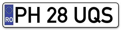 Placuta inmatriculare numar auto  PH-28-UQS, PH 28 UQS, PH28UQS