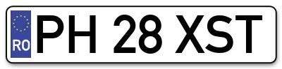 Placuta inmatriculare numar auto  PH-28-XST, PH 28 XST, PH28XST