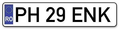 Placuta inmatriculare numar auto  PH-29-ENK, PH 29 ENK, PH29ENK