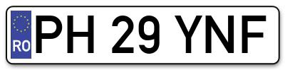 Placuta inmatriculare numar auto  PH-29-YNF, PH 29 YNF, PH29YNF
