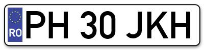 Placuta inmatriculare numar auto  PH-30-JKH, PH 30 JKH, PH30JKH
