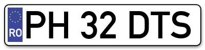 Placuta inmatriculare numar auto  PH-32-DTS, PH 32 DTS, PH32DTS