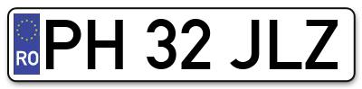 Placuta inmatriculare numar auto  PH-32-JLZ, PH 32 JLZ, PH32JLZ