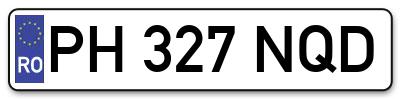 Placuta inmatriculare numar auto  PH-327-NQD, PH 327 NQD, PH327NQD