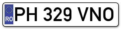Placuta inmatriculare numar auto  PH-329-VNO, PH 329 VNO, PH329VNO