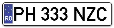 Placuta inmatriculare numar auto  PH-333-NZC, PH 333 NZC, PH333NZC