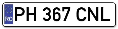 Placuta inmatriculare numar auto  PH-367-CNL, PH 367 CNL, PH367CNL