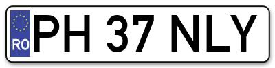 Placuta inmatriculare numar auto  PH-37-NLY, PH 37 NLY, PH37NLY