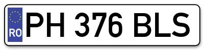 Placuta inmatriculare numar auto  PH-376-BLS, PH 376 BLS, PH376BLS