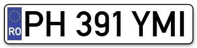 Placuta inmatriculare numar auto  PH-391-YMI, PH 391 YMI, PH391YMI