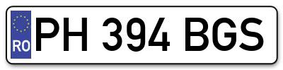 Placuta inmatriculare numar auto  PH-394-BGS, PH 394 BGS, PH394BGS