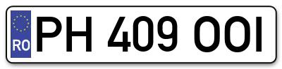 Placuta inmatriculare numar auto  PH-409-OOI, PH 409 OOI, PH409OOI