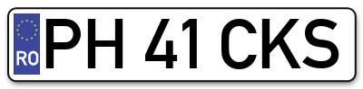 Placuta inmatriculare numar auto  PH-41-CKS, PH 41 CKS, PH41CKS