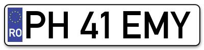 Placuta inmatriculare numar auto  PH-41-EMY, PH 41 EMY, PH41EMY