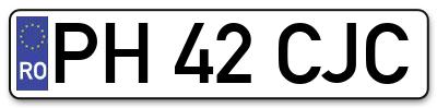 Placuta inmatriculare numar auto  PH-42-CJC, PH 42 CJC, PH42CJC