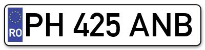Placuta inmatriculare numar auto  PH-425-ANB, PH 425 ANB, PH425ANB