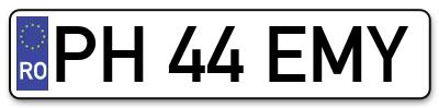 Placuta inmatriculare numar auto  PH-44-EMY, PH 44 EMY, PH44EMY