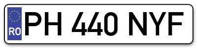 Placuta inmatriculare numar auto  PH-440-NYF, PH 440 NYF, PH440NYF