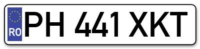 Placuta inmatriculare numar auto  PH-441-XKT, PH 441 XKT, PH441XKT