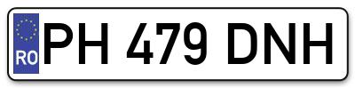 Placuta inmatriculare numar auto  PH-479-DNH, PH 479 DNH, PH479DNH