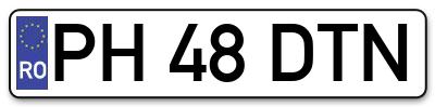 Placuta inmatriculare numar auto  PH-48-DTN, PH 48 DTN, PH48DTN