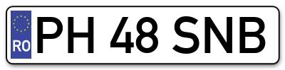 Placuta inmatriculare numar auto  PH-48-SNB, PH 48 SNB, PH48SNB