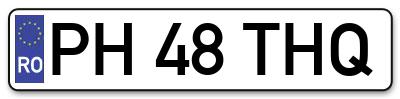 Placuta inmatriculare numar auto  PH-48-THQ, PH 48 THQ, PH48THQ