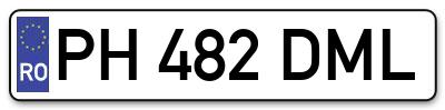 Placuta inmatriculare numar auto  PH-482-DML, PH 482 DML, PH482DML