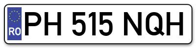 Placuta inmatriculare numar auto  PH-515-NQH, PH 515 NQH, PH515NQH