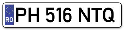 Placuta inmatriculare numar auto  PH-516-NTQ, PH 516 NTQ, PH516NTQ