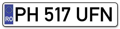 Placuta inmatriculare numar auto  PH-517-UFN, PH 517 UFN, PH517UFN