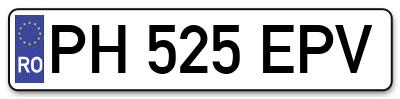 Placuta inmatriculare numar auto  PH-525-EPV, PH 525 EPV, PH525EPV