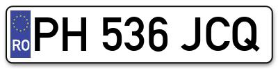 Placuta inmatriculare numar auto  PH-536-JCQ, PH 536 JCQ, PH536JCQ