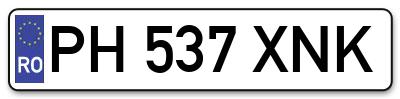 Placuta inmatriculare numar auto  PH-537-XNK, PH 537 XNK, PH537XNK